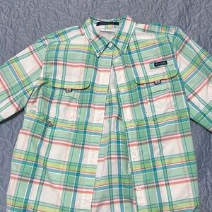 Columbia women’s Green Plaid Shirt
